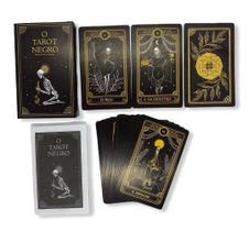 Baralho o tarot negro 22 cartas - com manual explicativo - Lua Mistica
