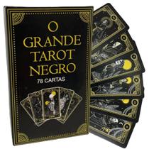 Baralho O Tarot Negro 78 Cartas Com Manual Explicativo - Flor De Magia