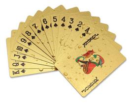 Baralho Plástico À Prova Dágua Gold Dourado Metálico Baralho Plástico À Prova Dágua Gold Dourado Metálico