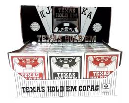 Baralho Plastico Copag Texas Holdem Poker Naipe Pequeno C/12