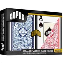 Baralho Plástico Vermelho Azul Grande Duplo Class Copag