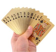 Baralho Premium Gold 24k Truco Poker Cartas Douradas Super Resistente