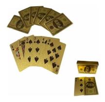 Baralho Profissional Dourado á prova d água Dólar Baralho Profissional Dourado á prova d água Dólar