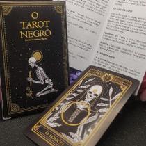 Baralho Tarô Marselha Tarot Negro com 22 Cartas e Manual Arcanos Maiores