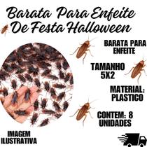 Barata 8 Unid Festa Halloween Sustos Medo Enfeite Decoraçao Barata 8 Unid Festa Halloween Sustos Medo Enfeite Decoraçao