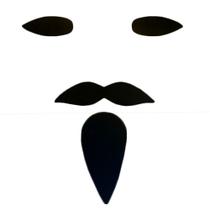 Barba Bigode e Sobrancelhas Pretos para Fantasias