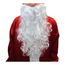 Barba de Papai Noel Longa com Bigode Ondulados Acessório de Fantasia de Natal Santa Claus Merry Christmas Barba de Papai Noel Longa com Bigode Ondulados Acessório de Fantasia de Natal Santa Claus Merry Christmas