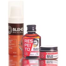 Barba de Respeito Blend + Óleo Hidratante Canela e Rum + Balm Para Barba Canela e Rum Barba de Respeito Blend + Óleo Hidratante Canela e Rum + Balm Para Barba Canela e Rum