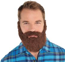 Barba e bigode Amscan Lumberjack Brown Sintético Cabelo Sintético