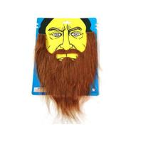 Barba falsa Ruiva Viking Fantasia Cosplay de Pelucia