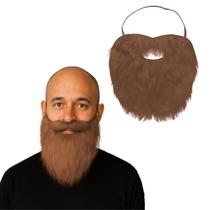 Barba Marrom Escuro Postiça para Fantasias