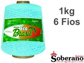 Barbante 1 kg Fio 6 Soberano Azul Bebê crochê trico