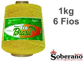Barbante 1 kg Fio 6 Soberano Mostarda crochê trico