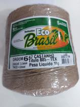 Barbante 1kg Fio 6 Soberano Castanho Crochê Trico - Eco Brasil Soberano