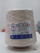 Barbante 3 fios cor 00 cru pacote com 4 cones