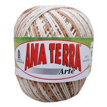 Barbante Ana Terra Arte Bege com Cru -200 Gr -Fio 6 - 220m