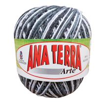 Barbante Ana Terra Arte Preto/ Branco 200 Gr Fio 6 - 220m