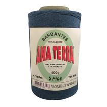 Barbante Ana Terra Azul Petróleo - 500 Gr - Fio 5 - 1350m