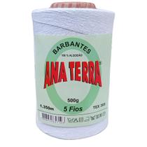 Barbante Ana Terra Branco Neve - 500 Gr - Fio 5 - 1350m