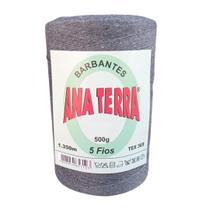 Barbante Ana Terra Grafite - 500 Gr - Fio 5 - 1350m