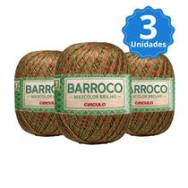 Barbante Barroco Maxcolor Brilho Edição de Natal 200g Kit 3 Unidades