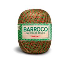 Barbante Barroco Maxcolor Brilho N6 - 9818 Natalina Círculo - Edição Especial Natal - Crochê / Tricô