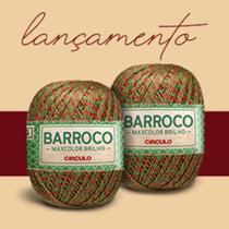 Barbante Barroco Maxcolor Brilho N6 - 9818 Natalina Círculo - Edição Especial Natal - Crochê / Tricô
