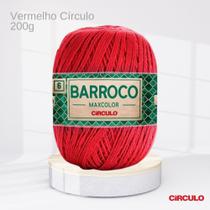 Barbante Barroco MaxColor nº 6 - 200g Cor Vermelho Círculo 3402