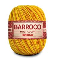 Barbante Barroco Multicolor 200 Gramas Espessura Fio n 6 Circulo Matizado e Mesclado para Crochê, Tricô, Flor e Amigurumi