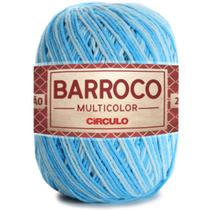 Barbante Barroco Multicolor 200 Gramas Espessura Fio n 6 Circulo Matizado e Mesclado para Crochê, Tricô, Flor e Amigurumi