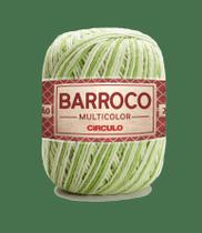 Barbante Barroco Multicolor 200 Gramas Espessura Fio n 6 Circulo Matizado e Mesclado para Crochê, Tricô, Flor e Amigurumi