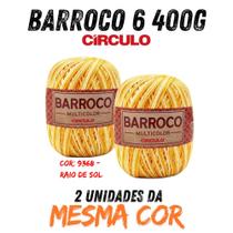 Barbante barroco multicolor circulo n 06 400g kit 02 un