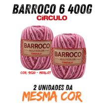 Barbante barroco multicolor circulo n 06 400g kit 02 un