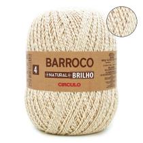 Barbante Barroco Natural Brilho Ouro nº04 400g