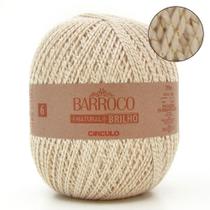 Barbante Barroco Natural Brilho Ouro nº06 700g