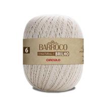 Barbante Barroco Natural Brilho Prata 4/6 700G