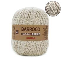 Barbante Barroco Natural Brilho Prata nº04 400g