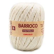 Barbante Barroco Natural Cru Fio N 6 de 452 Metros e 400 gramas Círculo para Crochê, Tricô, Macramê, Amigurumi e Tear