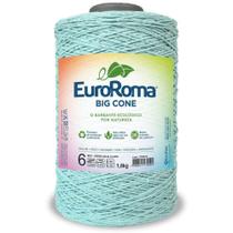 Barbante Big Cone Colorido nº6 com 1,8kg EuroRoma - Cor 800 Verde Água Claro - Eurofios