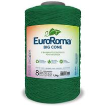 Barbante Big Cone Colorido nº8 com 1,8kg EuroRoma - Cor 803 Verde Bandeira - Eurofios
