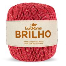 Barbante Brilho Ouro 4/6 400G Vermelho 1000 Euroroma