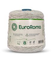 Barbante Colorido Euroroma 1 Kilo Fio Nº8 de 1312 TEX e 762 Metros Crochê e Tricô