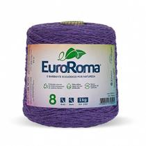 Barbante Colorido Euroroma 1 Kilo Fio Nº8 de 1312 TEX e 762 Metros Crochê e Tricô