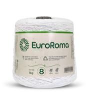 Barbante Colorido Euroroma 1 Kilo Fio Nº8 de 1312 TEX e 762 Metros Crochê e Tricô