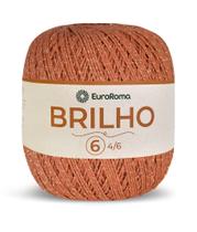 Barbante Colorido Euroroma 6 Brilho Ouro 400g Tricô Crochê