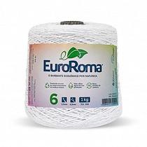 Barbante Colorido Euroroma 6 Fios 1kg 1016m - Fio Sustentável para Crochê, Tricô, Tapetes e Artesanato