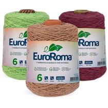 Barbante Colorido EUROROMA 600g N6 - Chumbo e Amarelo- Unidade