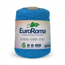 Barbante Colorido Euroroma Fio N6 Cone com 610 Metros para Crochê, Tricô e Artesanato