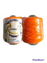 Barbante Colorido Imperador n 6 - Laranja Neon - 610 metros - Barbantextil