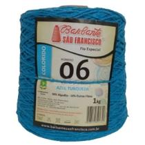 Barbante Colorido N06 Cone De 1kg Cores Variadas, Linha de Crochê,Tapetes para Artesanato.